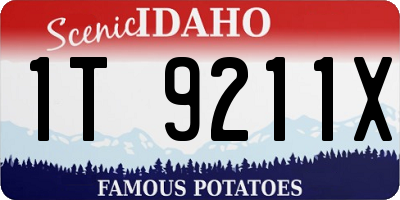 ID license plate 1T9211X