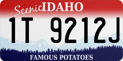 ID license plate 1T9212J