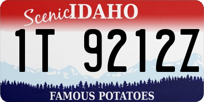 ID license plate 1T9212Z