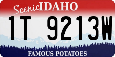 ID license plate 1T9213W