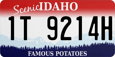 ID license plate 1T9214H