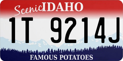 ID license plate 1T9214J
