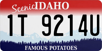 ID license plate 1T9214U