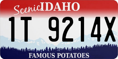 ID license plate 1T9214X
