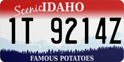 ID license plate 1T9214Z