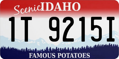 ID license plate 1T9215I