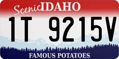 ID license plate 1T9215V