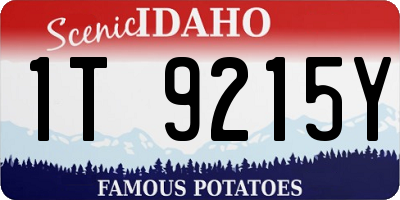ID license plate 1T9215Y