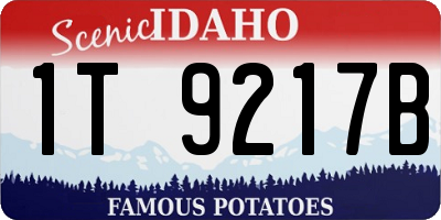 ID license plate 1T9217B