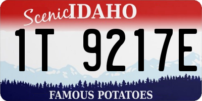 ID license plate 1T9217E
