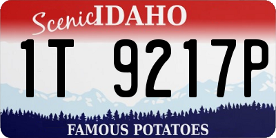 ID license plate 1T9217P
