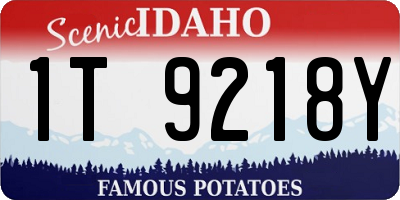 ID license plate 1T9218Y