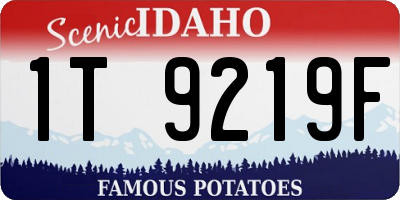 ID license plate 1T9219F