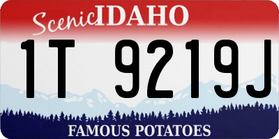ID license plate 1T9219J