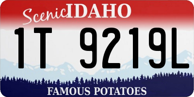 ID license plate 1T9219L