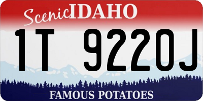 ID license plate 1T9220J