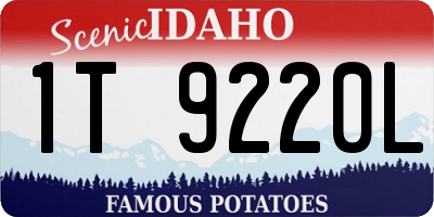 ID license plate 1T9220L