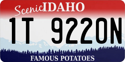 ID license plate 1T9220N