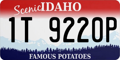 ID license plate 1T9220P