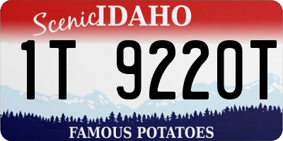 ID license plate 1T9220T
