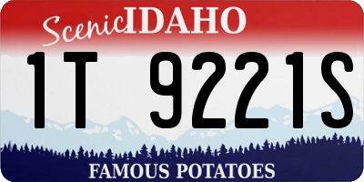 ID license plate 1T9221S