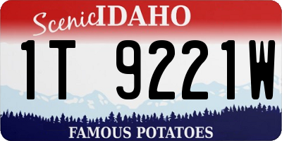 ID license plate 1T9221W