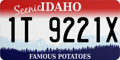 ID license plate 1T9221X