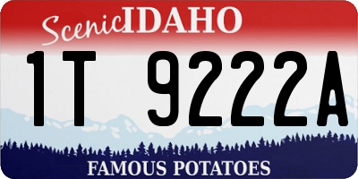 ID license plate 1T9222A
