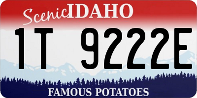 ID license plate 1T9222E