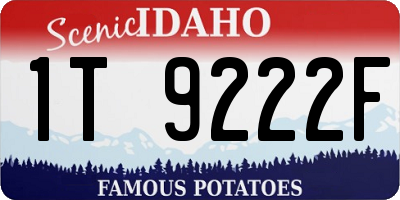 ID license plate 1T9222F