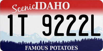 ID license plate 1T9222L