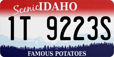 ID license plate 1T9223S