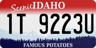 ID license plate 1T9223U