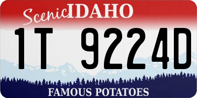 ID license plate 1T9224D