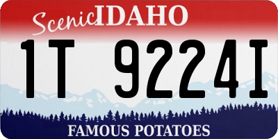 ID license plate 1T9224I