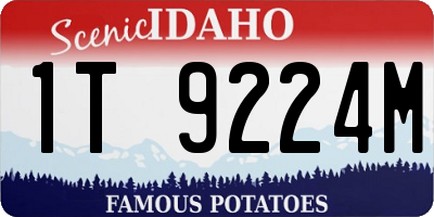 ID license plate 1T9224M