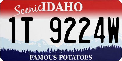 ID license plate 1T9224W