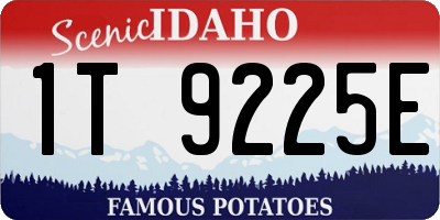 ID license plate 1T9225E