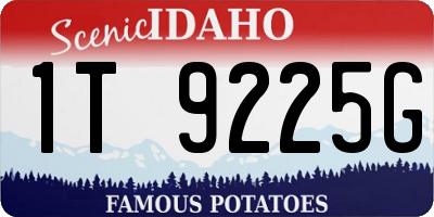 ID license plate 1T9225G