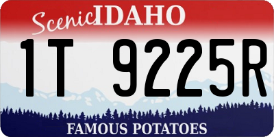 ID license plate 1T9225R