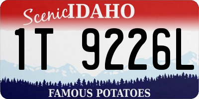 ID license plate 1T9226L