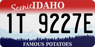 ID license plate 1T9227E
