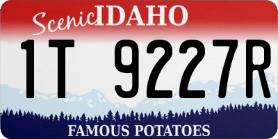 ID license plate 1T9227R