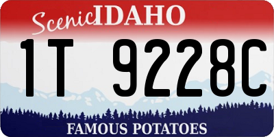 ID license plate 1T9228C