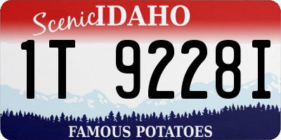 ID license plate 1T9228I