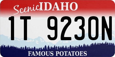ID license plate 1T9230N