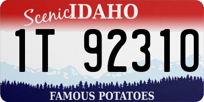 ID license plate 1T9231O