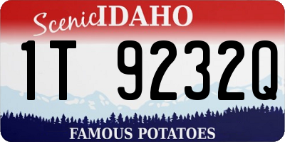 ID license plate 1T9232Q