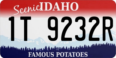 ID license plate 1T9232R