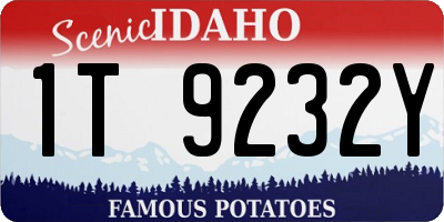 ID license plate 1T9232Y